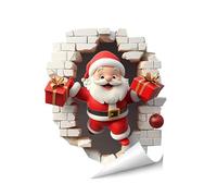 Autocollants de Noël, effet 3D innovant, décoration murale, maison, autocollants d'hiver pour murs intérieurs, pour salon, chambre, salle de bain, fête, bureau, fenêtre, armoires de cuisine, porte