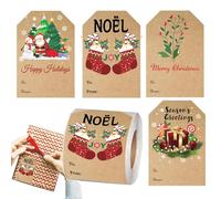 Autocollants de Noël | étiquette autocollante décorative, étiquettes de nom pour chaussettes de Noël | pour les fêtes créations maison vacances l famille saisonnière emballage école