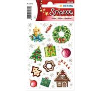 Autocollants de Noël - HERMA - 36 Étiquettes Colorées - Décoration Festive - Bricolage - Qualité Supérieure