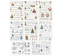 Autocollants de Noël pour Activités Manuelles,8 Pièces Décalques Vitre Noël - Adhésifs Décoratifs pour Bougie Ornement Carnet Presse-papiers Journal Fenêtre Fête Hivernale