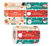 Autocollants De Noël Pour Artisanat - 300 Pièces Autocollants de Noël en Rouleau Décor - Étiquettes De Fête | Pour Fêtes Rassemblement Décoration Famille Bureau