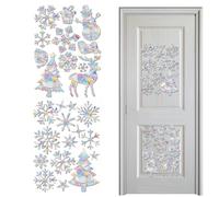 Autocollants De Noël Pour Fenêtre | 2 Pièces Adhésifs Statiques Réutilisables - Décorations De Fenêtre Statiques De Noël | Pour Verre Mur Décorations Fête Maison