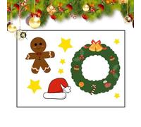 Autocollants de Noël pour fenêtre qui brillent dans le noir,autocollants de Noël qui brillent dans le noir,Artisanat de Noël avec mur lumineux - Fournitures d'artisanat d'art mignonnes, autocollants d