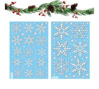 Autocollants De Noël Pour Fenêtres | Autocollants Flocons De Neige Réutilisables Statiques,Décorations De Noël Autocollantes Pour Fenêtre - Pour Verre Porte Chambre Salle De Bain Salon Bureau Magasin