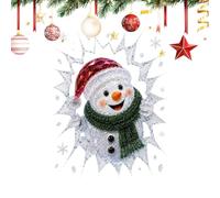 Autocollants de Noël pour vitres Autocollants réutilisables à effet | grands autocollants de Noël pour vitre chambre salon cuisine porte miroir intérieur fêtes cadeaux en