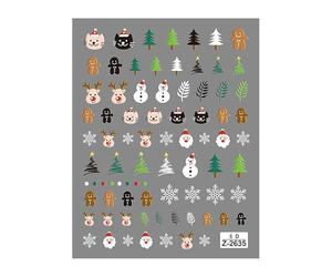 Autocollants de noël scintillants pour ongles, 1 feuille, décorations d ' ongles auto-adhésives en relief 5D, flocon de neige pour vacances d ' hiver