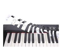 Autocollants de notes de clavier de piano électronique Étiquettes amovibles Étiquettes autocollantes pour débutants à 88 touches Marqueur pour débutants Ajustement universel amovible