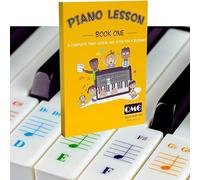 Autocollants de notes de musique pour piano et clavier avec livre guide (français non garanti) pour enfants et débutants