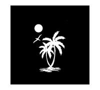 Autocollants de palmier amusants et créatifs, for camping-car, vélo, ordinateur, couverture étanche, vinyle en PVC, 9cm x 14cm(30cmx19.2cm)