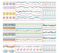 Autocollants De Pâques, Ensemble Varié De 16 Pièces, 12x17 Cm, Autocollants Décoratifs, Décor Adhésif Imperméable Et Mignon, Application Facile Et Look Élégant, Pour Le Scrapbooking Mural En Salle De