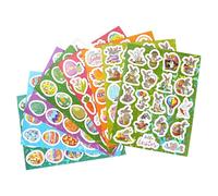 Autocollants De Pâques Pour - 160 Pièces, 8 Feuilles D’étiquettes Holographiques | Stickers Lapin Œufs De Pâques, Décorations Pour Cartes, Sacs, Murs, Portes, Bouteilles D’eau