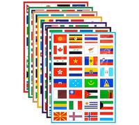Autocollants de pays, 196 autocollants de drapeau du monde imperméables, drapeau autocollant, mini pays 1, 8 x 1, 2 pour les événements sportifs, les voyages, l'école, le journal, le scrapbooking.