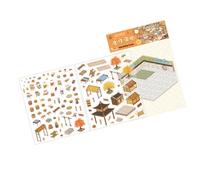 Autocollants de paysage de styles chinois - Autocollant rétro pour cour intérieure - Fournitures de scrapbooking - Scène de paysage chinois rétro - Étiquette de compte à la main