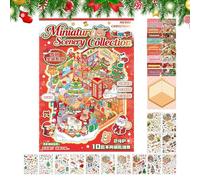 Autocollants de paysage pour scrapbooking | Décoration de Noël 3D miniature | Autocollant de cahier de maison stéréoscopique de dessin animé pour bois, papier, , salon, chambre d'enfant