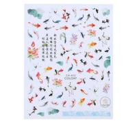 Autocollants de peinture de poisson rouge pour décoration d'ongles - Moule en résine époxy - Bricolage - Bijoux - Fabrication de garnitures - Matériaux