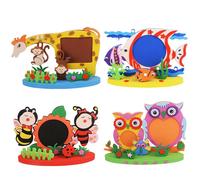Autocollants De Photo En Mousse Eva, 1 Ensemble, Bricolage, Dessin Animé, Animal, Abeille, Hibou, Cadre Photo, Artisanat, Jouet Éducatif, Pour Enfants, Maternelle