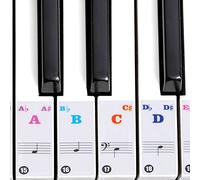 Autocollants de piano, Adhésif-clavier transparent Stickers de piano De Clavier 61/88(couleur)