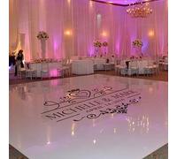 Autocollants De Piste De Danse Mariage Personnalisés - Stickers En Vinyle Avec Nom - Panneau Bienvenue Au Mariage - Décalque Personnalisable