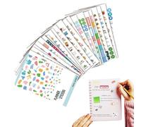 Autocollants de planificateur, autocollants de calendrier - Feuilles de décalcomanies de cahier de vacances | 28 autocollants à feuilles pour planificateur, journal et calendrier des vacances esthétiq