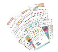 Autocollants de planificateur de calendrier - Ensemble de 28 feuilles, décalcomanies esthétiques pour carnet de notes, étiquettes de rappel de vacances, accessoire de journal compact | Pour adultes ho