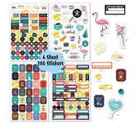 Autocollants De Planificateur De Travail, Étiquette De Signet, Points Clés, Index, Note, Papeterie, 4 Feuilles/Ensemble