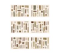 Autocollants de planification imperméables inspirés vintage - Caractère créatif pour journal et scrapbooking - Nécessite des autocollants imperméables pour animaux de compagnie