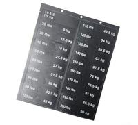 Autocollants de plaque de poids pour équipement de gym, système d'étiquetage conçu pour les machines de fitness et les stations de musculation (C)