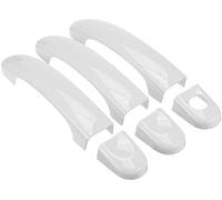 Autocollants de poignée de Porte Noir Blanc Brillant de Voiture, pour VW Transpoter T5 T6 Caddy Van 2003-2015, Blanc 6 pièces