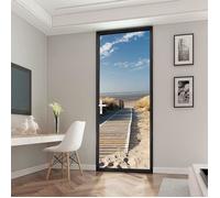 Autocollants De Porte 3D Effet Stickers De Porte Amovible Papier Poster Peint Muraux De Porte Trompe l'oeil - Jetée vers La Mer