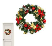 Autocollants de Porte de Noël - Autocollant Repositionnable Couronne d'Hiver Décoration Réutilisable Vive avec Adhérence De Surface Clair, Élément De Décoration De La Maison Avec Placement Facile