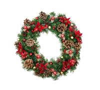 Autocollants de Porte de Noël - Autocollant Repositionnable Couronne d'Hiver Décoration Réutilisable Vive avec Adhérence De Surface Clair, Élément De Décoration De La Maison Avec Placement Facile