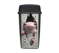 Autocollants De Poubelle À Roulettes Animal Rose Adhésif Imperméables Décoratif De Stickers Pour Poubelle À Roulettes, Jardin, Allée, Murale 38X82Cm*2