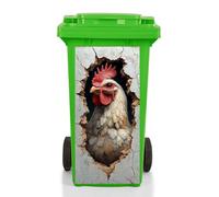 Autocollants De Poubelle À Roulettes Animaux Adhésif Imperméables Décoratif De Stickers Pour Poubelle À Roulettes, Jardin, Allée, Murale 38X82Cm*1