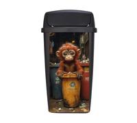 Autocollants De Poubelle À Roulettes Animaux Bruns Adhésif Imperméables Décoratif De Stickers Pour Poubelle À Roulettes, Jardin, Allée, Murale 38X82Cm*2