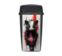 Autocollants De Poubelle À Roulettes Animaux Noirs Adhésif Imperméables Décoratif De Stickers Pour Poubelle À Roulettes, Jardin, Allée, Murale 38X82Cm*2