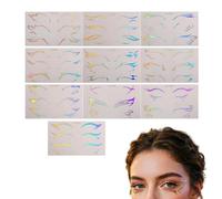 Autocollants de pour les Yeux 10 Pièces Décalcomanies Yeux Imperméables | Décalcomanies Visage de Carnaval Pour Femmes Filles Dames Épouses Artistes Salon Maison Fêtes Thématiques Carnaval Concert