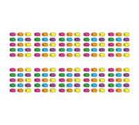 Autocollants de prix colorés vides, 3x2 pouces, pour petites entreprises, identification des coûts de vente détail, 10 feuilles