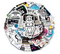 Autocollants de programmation, autocollants imperméables pour ordinateur, 5,2 x 4,5 cm, programmation de codage, décalcomanie décorative pour ordinateur portable, décalcomanies mignonnes et