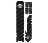 Autocollants de protection de cadre de vélo aspect fibre de carbone pour VTT et vélos de route avec protecteur de chaîne anti-rayures et autocollants pour tube de câble (fibre de carbone)