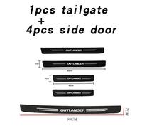Autocollants De Protection De Plaque De Seuil De Porte De Voiture En Cuir,Autocollants Anti-Rayures,Pare-Chocs De Coffre,Accessoires De Voiture,Mitsubishi Outlander - Type 5pcs For Outlander