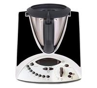 Autocollants de protection décoratifs compatibles avec robot de cuisine Thermomix TM31 Film adhésif étanche R182 (27 noir mat)