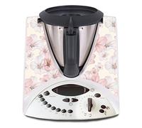 Autocollants de protection décoratifs compatibles avec robot de cuisine Thermomix TM31 Film adhésif étanche R182 (18 fleurs de cerisier)