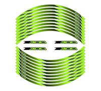 Autocollants De Protection Réfléchissants Étanches Jantes Moto pour Kawasaki pour Ninja Z300, EX300, Z400 Et EX400, 17 Pouces, Avant Arrière