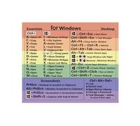 Autocollants de raccourcis clavier, guide de référence rapide Word/Excel, raccourcis clavier, feuilles de triche pour clavier imperméables, raccourcis clavier pour ordinateur portable pour fenêtre,