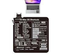 Autocollants de raccourcis clavier - Word Excelz Quick Reference, sans résidu adhésif, décalcomanies durables pour ordinateur portable | PC MACz compatible avec les appareils Air Pro de 13 à 16 pouces