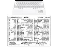 Autocollants de raccourcis Clavier - Word Excelz Quick Reference, sans résidu adhésif, décalcomanies pour Ordinateur Portable | PC MACz Compatible avec Les appareils Air Pro de 13 à 16 Pouces