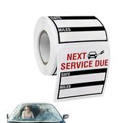 Autocollants de rappel de changement d'huile - de cuivre de 5 cm - Couleurs vives - Rappels résistants à la déchirure - Étiquettes de fenêtre standardisées - Feuilles de suivi de vidange