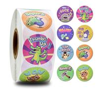 Autocollants De Récompense Animaux Mignons Avec Mots Kawaii, Autocollants Ronds De 1 Pouce, 8 Modèles Pour Enseignants Et Élèves, Jouets Pour Enfants, 500 Pièces