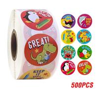 Autocollants De Récompense Espagnole Pour Enfants,Rouleau D'autocollants D'encouragement,Autocollants De Motivation Avec Des Animaux Mignons Pour Étudiants,100-500 Pièces - Type [Qy531]-500pcs