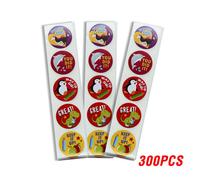 Autocollants De Récompense Espagnole Pour Enfants,Rouleau D'autocollants D'encouragement,Autocollants De Motivation Avec Des Animaux Mignons Pour Étudiants,100-500 Pièces - Type [Qy531]-300pcs